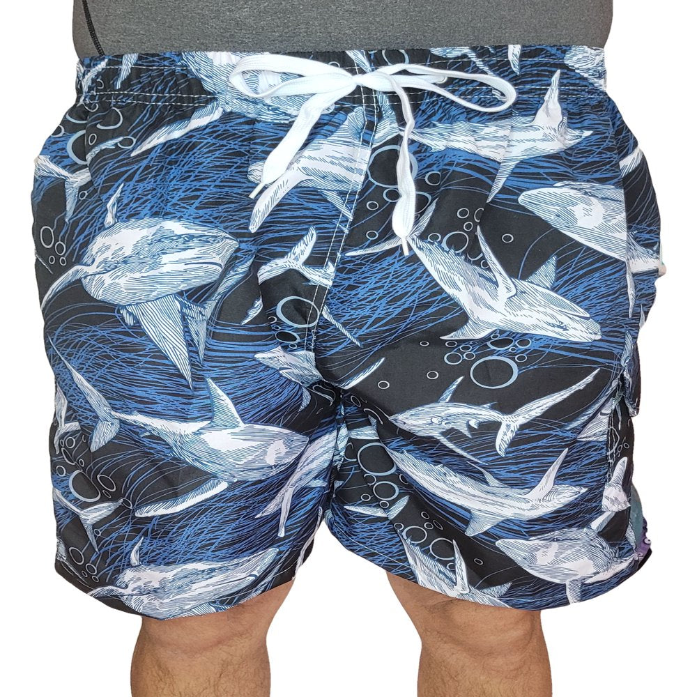 Men'S 3 Pockets Cargo Swim Shorts Swimming Trunks Swimwear Suit, Beach Surf Boad Summer Wear, All Solid Colors