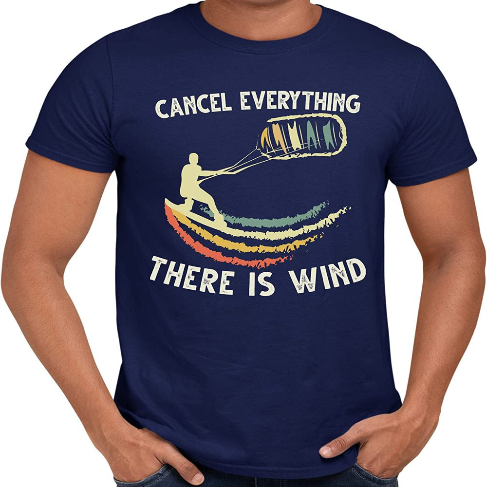 Kiteboarding Tshirt Retro Kite There Is Wind Kitesurfing Sport Lover Gift T-Shirt for Men Women
