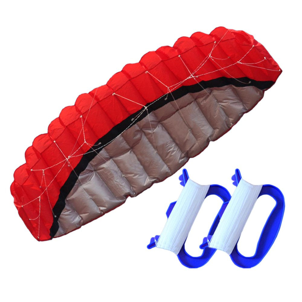 2.5M Dual Line , Seaside Beach Surfboard Flying Sport Parachute Urfing Trainer Fly - Red