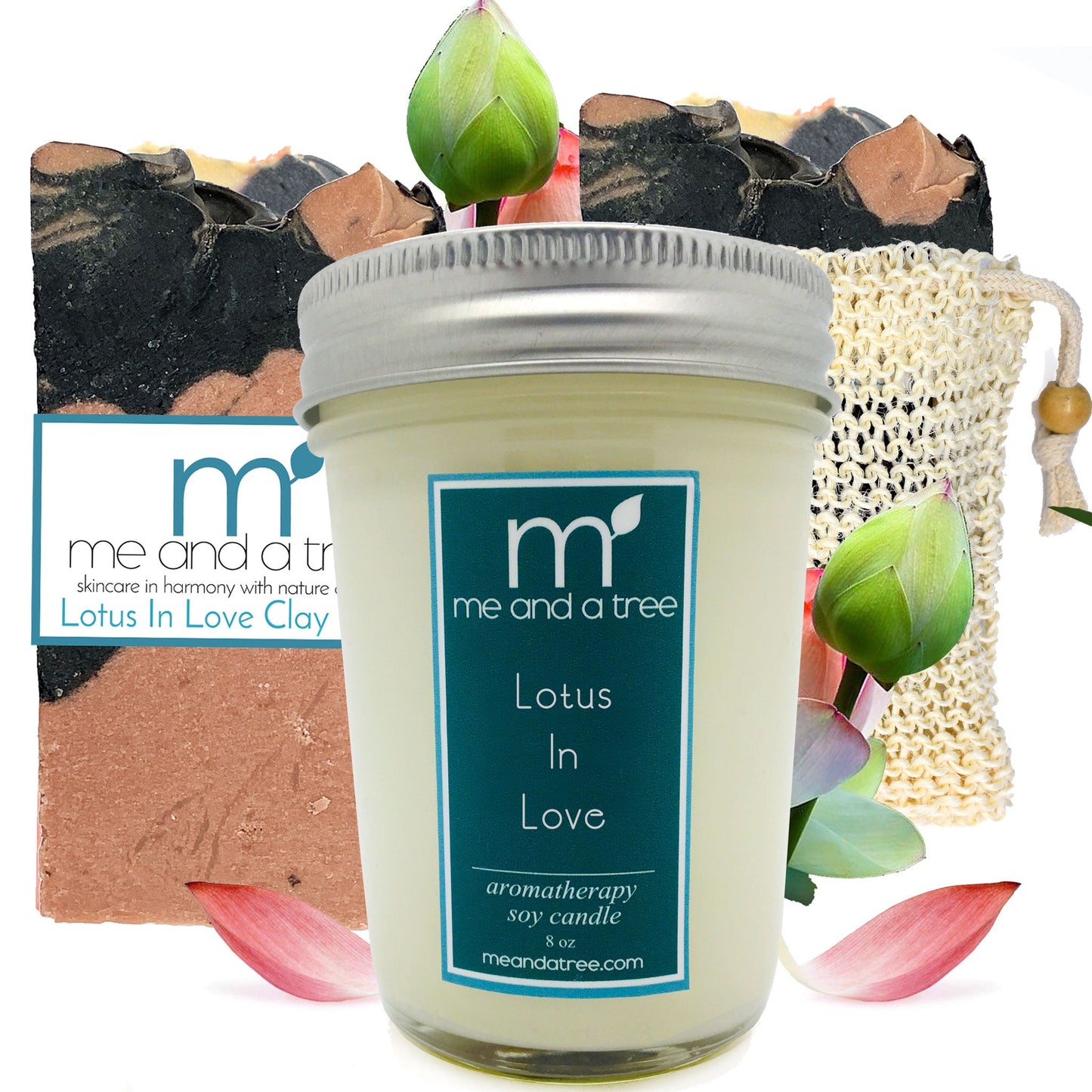 Lotus In Love Candle Soap Skin Care Gift Set