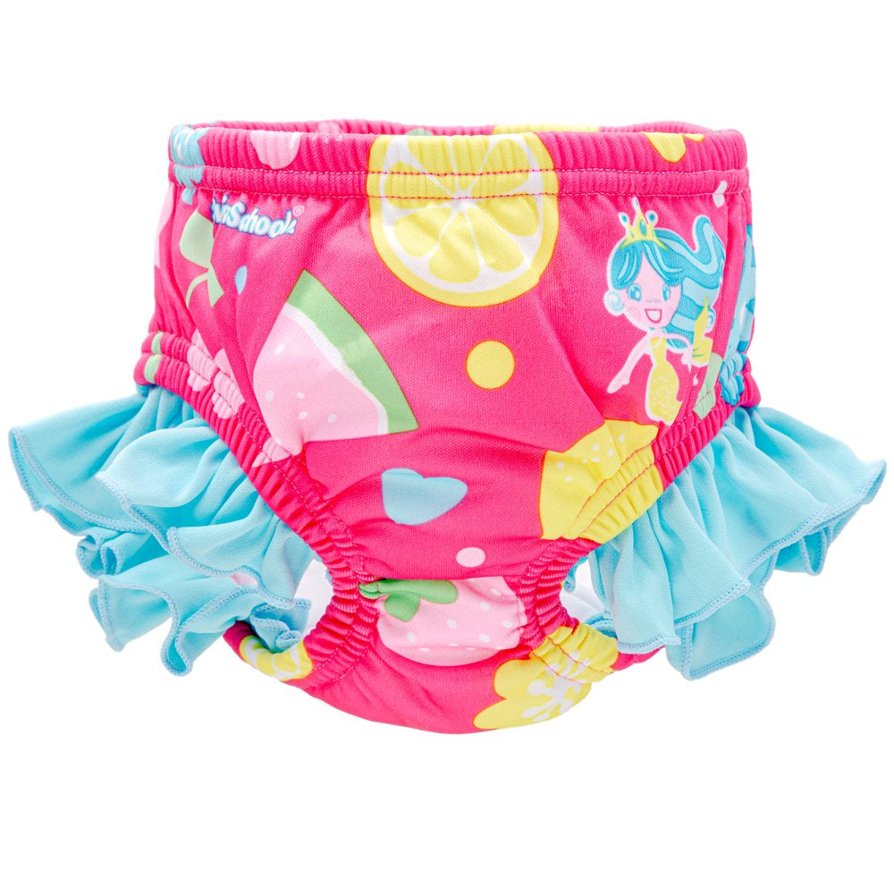 Swim School Reusable Polyester Swim Diaper Pink Mermaid, Ages 12 Months and up (18-22 Lbs.)