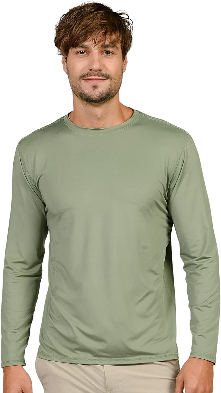 INGEAR Mens Beathable Swim Shirts Mens Sun Shirts Mens Long Sleeve Rash Guard Workout Shirts