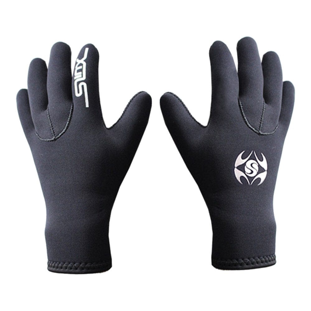 Hemoton 1 Pair 3Mm Neoprene Scuba Dive Gloves Swim Gloves Elastic Warm Non-Slip Snorkel Gloves Wetsuit Gloves Snorkeling Equipment for Winter Swim Diving Spearfishing - Size XL (Black)