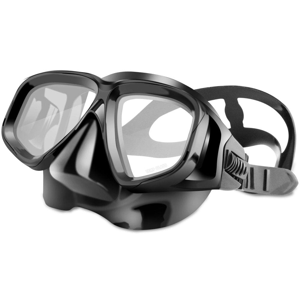 Htwon Diving Snorkel Mask Anti-Fog Tempered Glass HD Wide View Scuba Mask Adjustable Strap Swimming Goggles for Adults/Youths