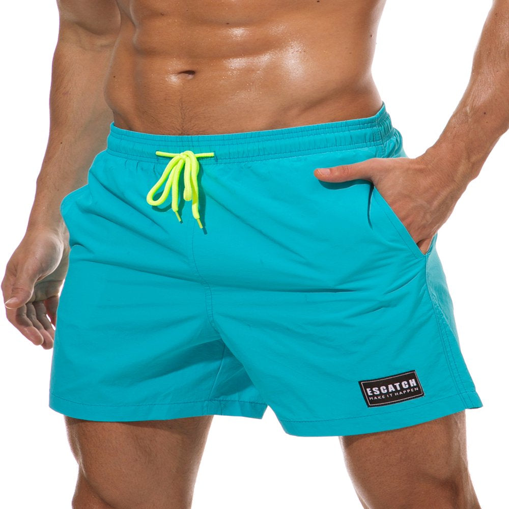 New Men Swim Trunks Shorts Pants Board Shorts Boardshorts Swimwear Swimsuit Beachwear Casual Surfing Swimming Bathing Suit Quick Dry Summer Green XS
