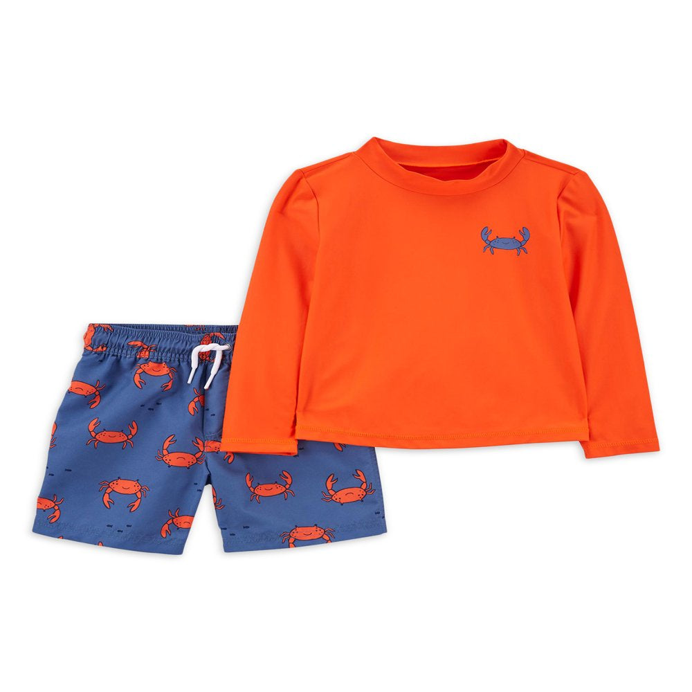 Carter'S Child of Mine Baby and Toddler Boy 2Pc Rash Guard Swim Set, Sizes 12M-5T
