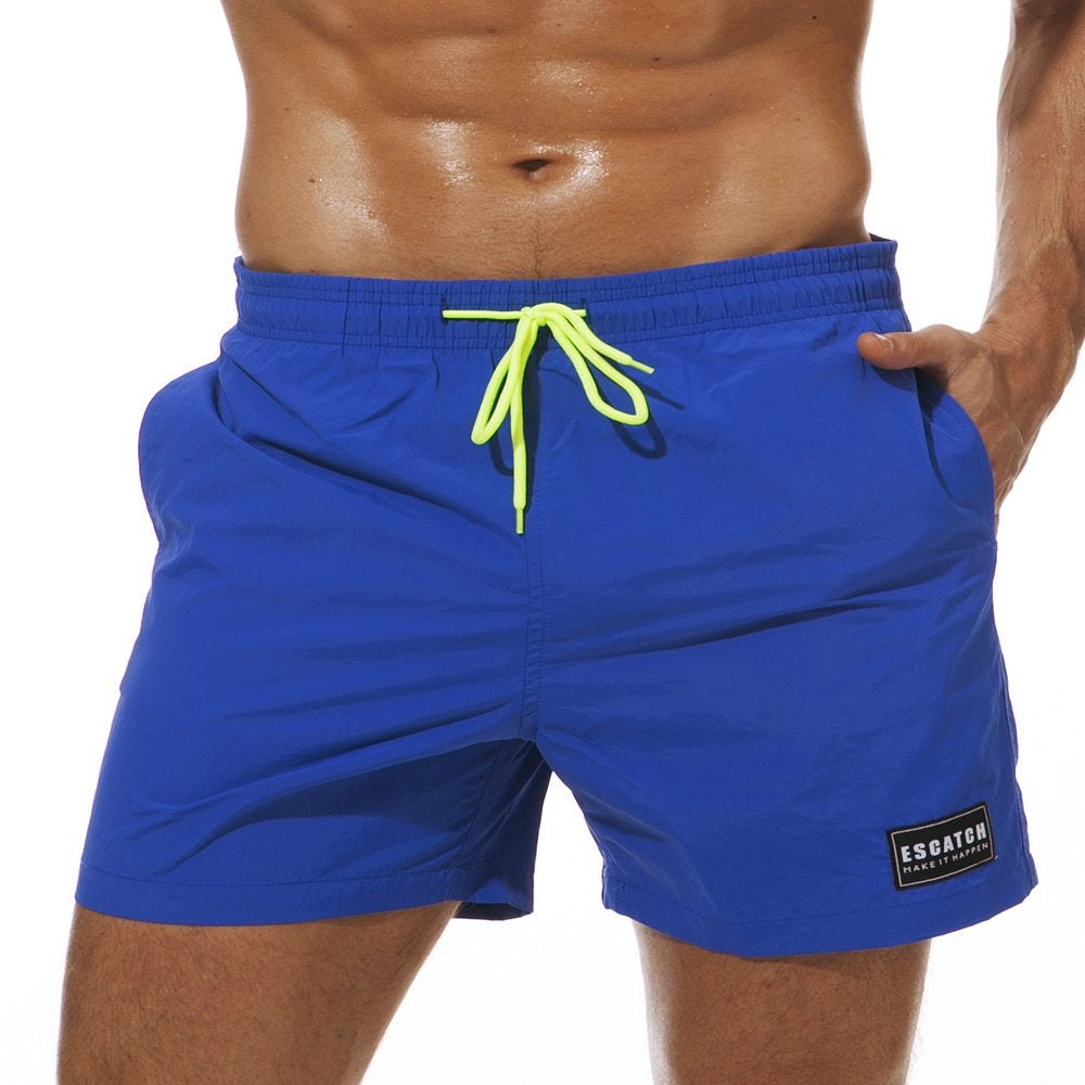 Mens Swim Shorts Trunks Pants Board Shorts Boardshorts Swimwear Swimsuit Beachwear Casual Surfing Swimming Bathing Suit Quick Dry Summer Dark Blue S