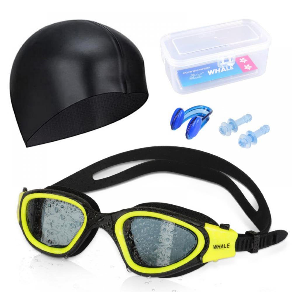 Best!Swimming Eyeglasses Swim Cap, Professional Swim Goggles anti Fog UV Protection No Leaking for Adult Men Women Kids