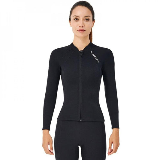 2Mm Wetsuit Jacket Professional Men and Women Thickened Warmth Deep Diving Snorkeling Surfing Suit Swimsuit Wetsuit Top