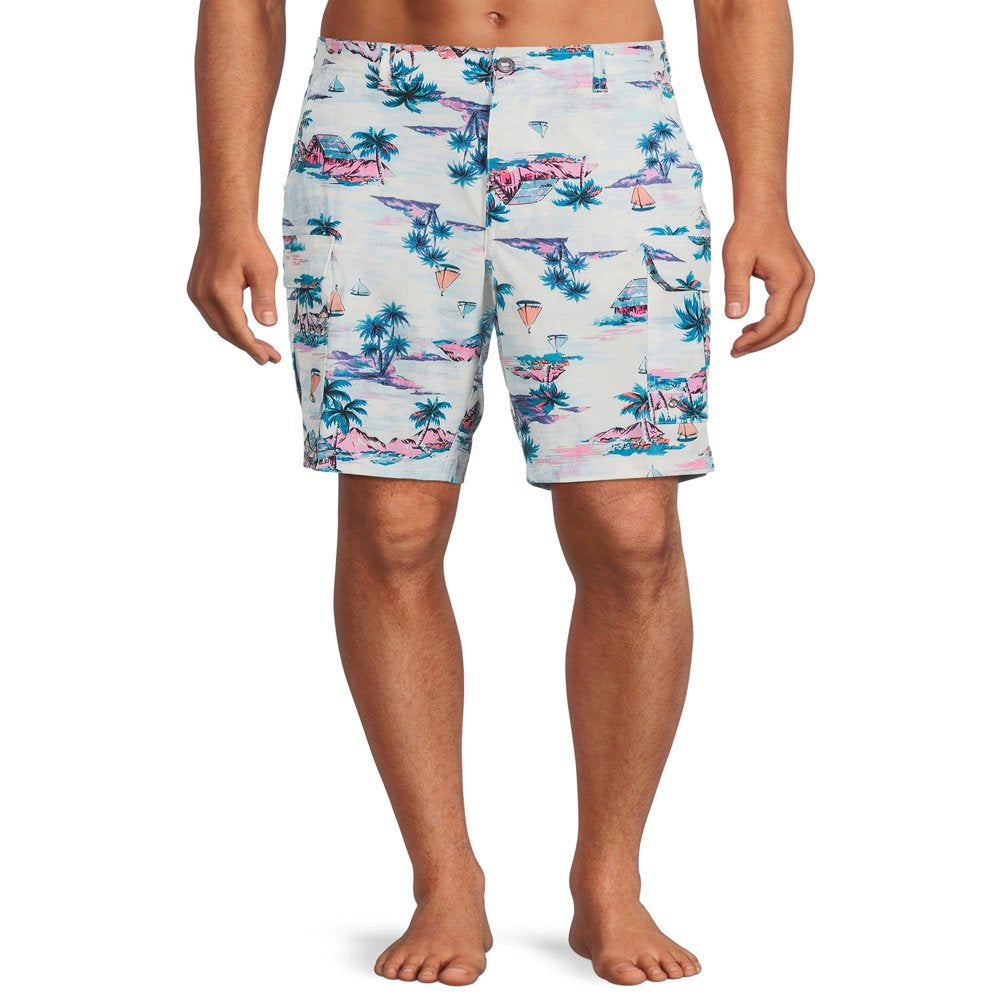 George Men’S and Big Men’S 9” Cargo Swim Shorts, up to Size 5XL