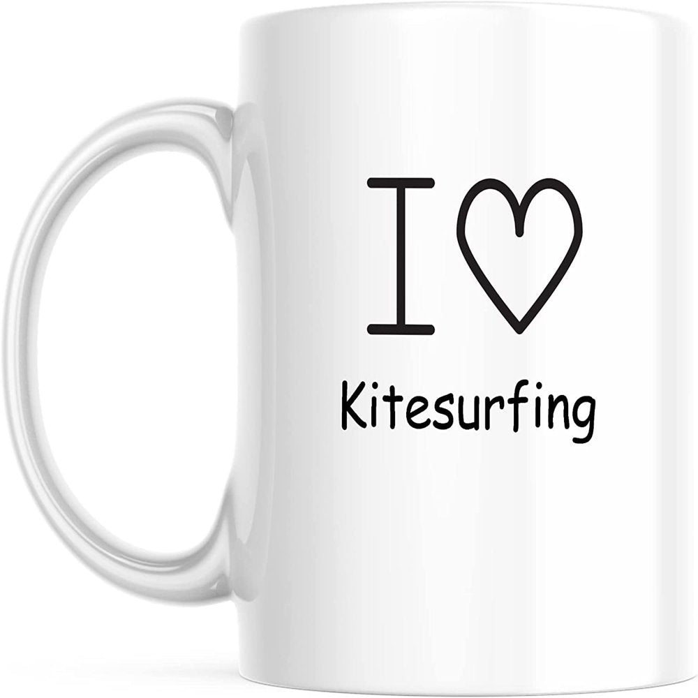 Personalized I Love Kitesurfing Coffee Mug Cup Gift, 11Oz