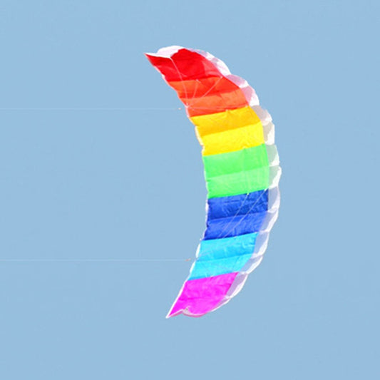 NEW Sale!1.4M Rainbow Dual Line Kitesurfing Stunt Parachute Soft Parafoil Surfing Kite Sport Kite Outdoor Activity Beach Flying Kite