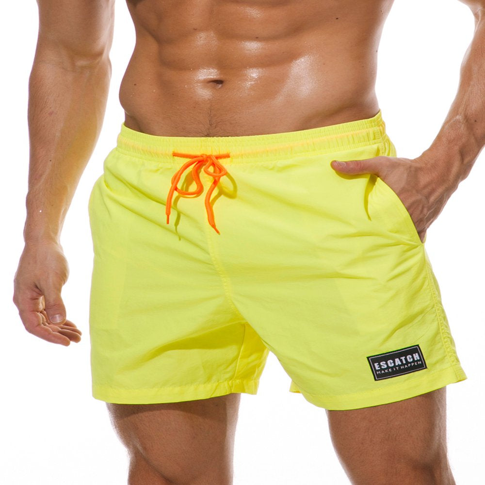 New Men Swim Trunks Shorts Pants Board Shorts Boardshorts Swimwear Swimsuit Beachwear Casual Surfing Swimming Bathing Suit Quick Dry Summer Green XS