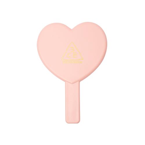 Love Heart hand Mirror - Peach Pink