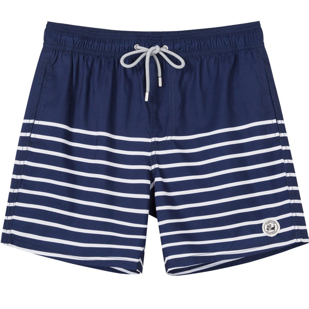 SURFCUZ Men'S Swim Shorts Quick Dry Striped Male Swim Trunks Size S to 2XL