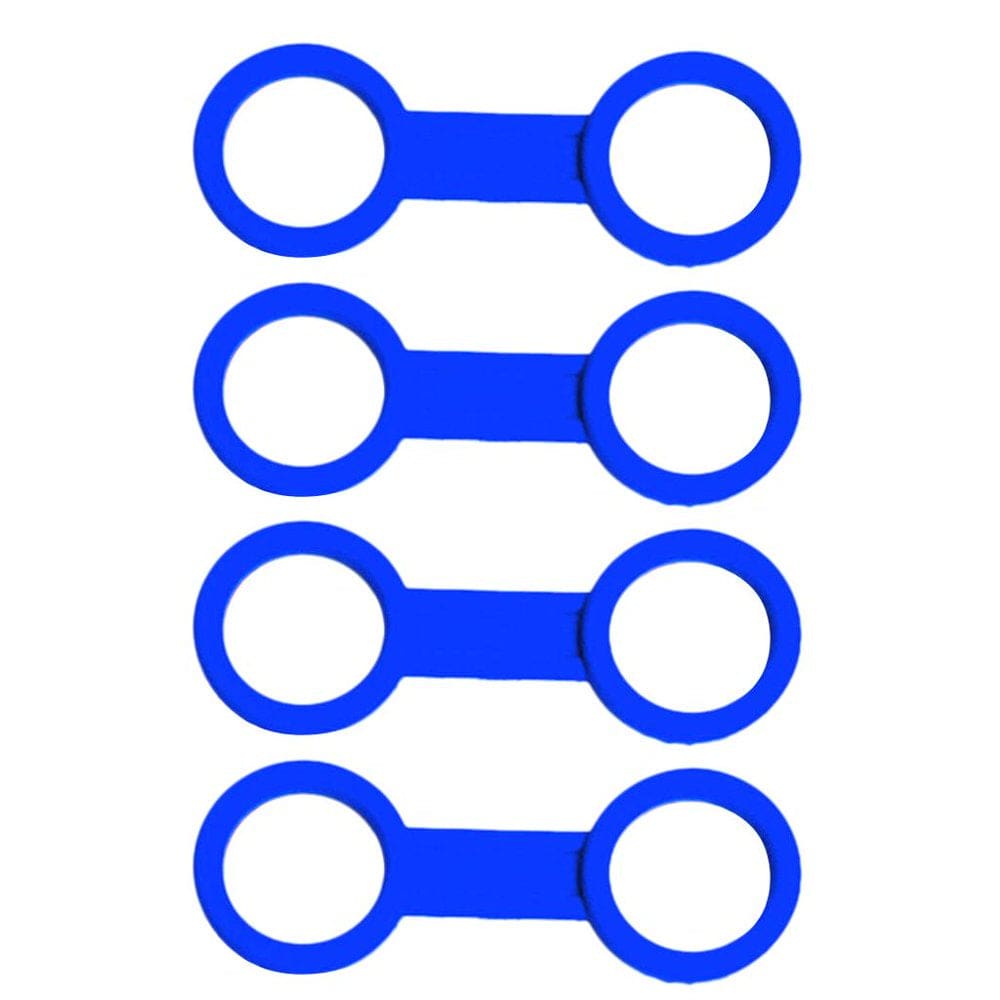 4 Pieces Soft Silicone Double Loop Snorkel Keeper Clip Holder for Scuba Diving and Snorkeling Water Sports Blue