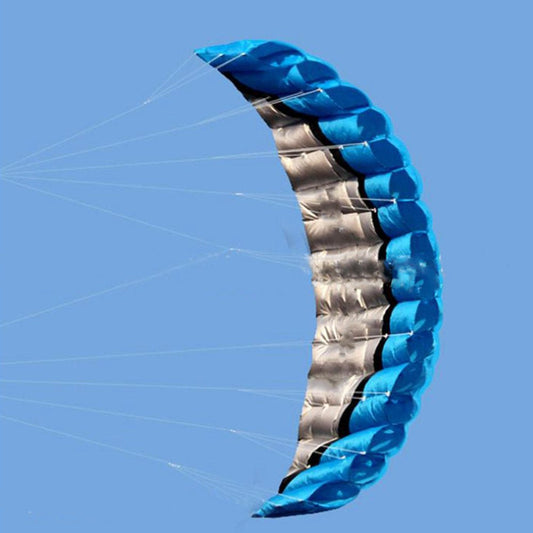 Dual Line Parachute, Bright Color Outdoor 2.5 Meters Surfing Parafoil Fun Toy for Adults Junior - Blue