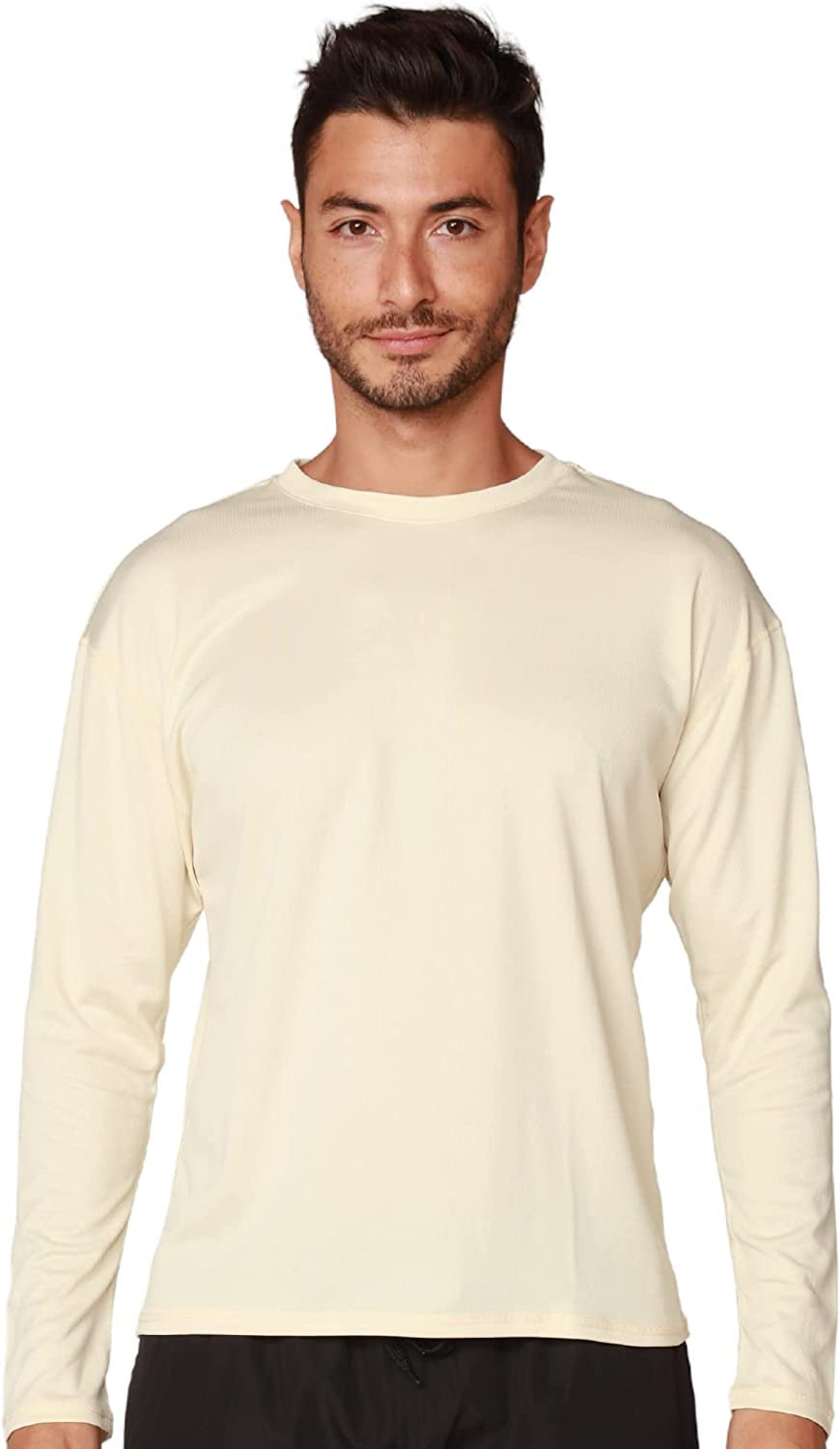 INGEAR Mens Beathable Swim Shirts Mens Sun Shirts Mens Long Sleeve Rash Guard Workout Shirts