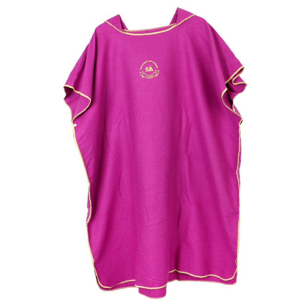 Folding Portable Swim Poncho & (Wetsuit Changing Robe/Towel) Rosy