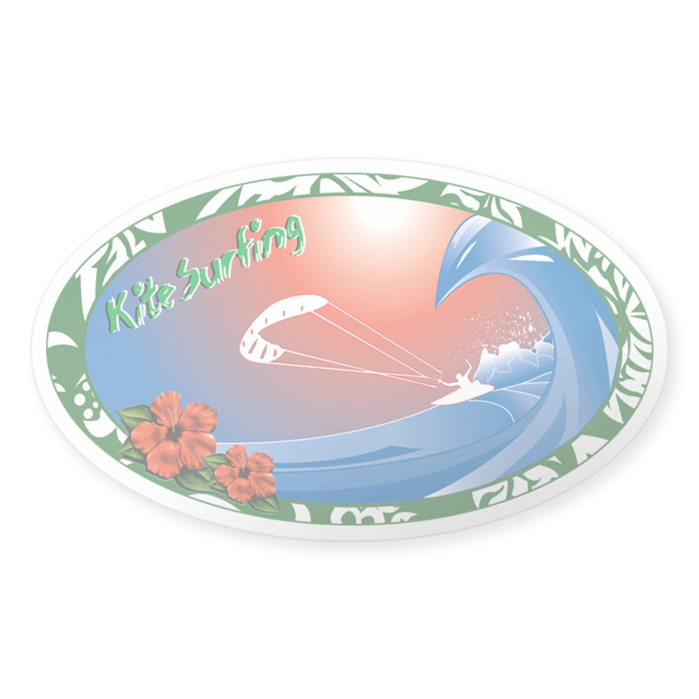 Cafepress - Kiteboarding Kitesurfing Oval Sticker - Sticker (Oval)