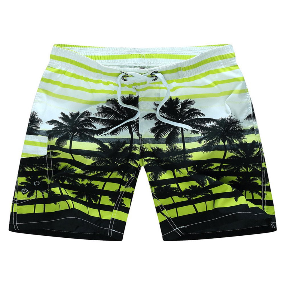 CVLIFE Mens Swim Trunks Board Shorts Bathing Suits Elastic Waist Drawstring Pockets Printed up Size to 6XL