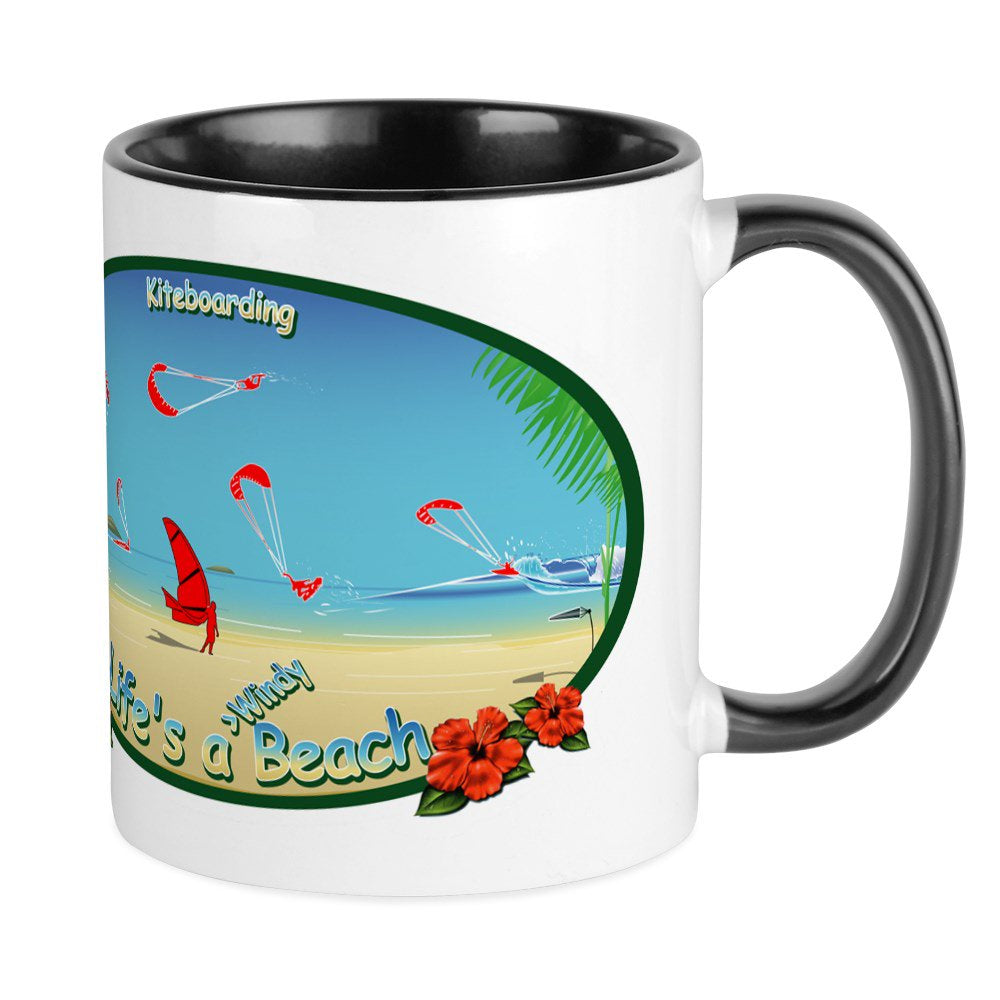 Cafepress - Kiteboarding Kitesurfing Mug - Ceramic Coffee Tea Novelty Mug Cup 11 Oz