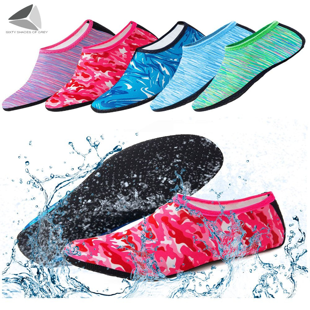 Sixtyshades Water Sports Socks Barefoot Quick-Dry Aqua Beach Socks Slip-On for Men Women Kids for Swim Surf Yoga Exercise