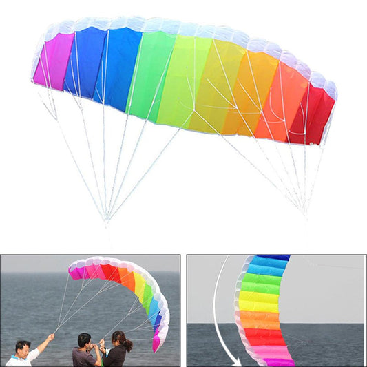 Inflatable Durable Surfing Parafoil Rainbow Parachute - 1.4M