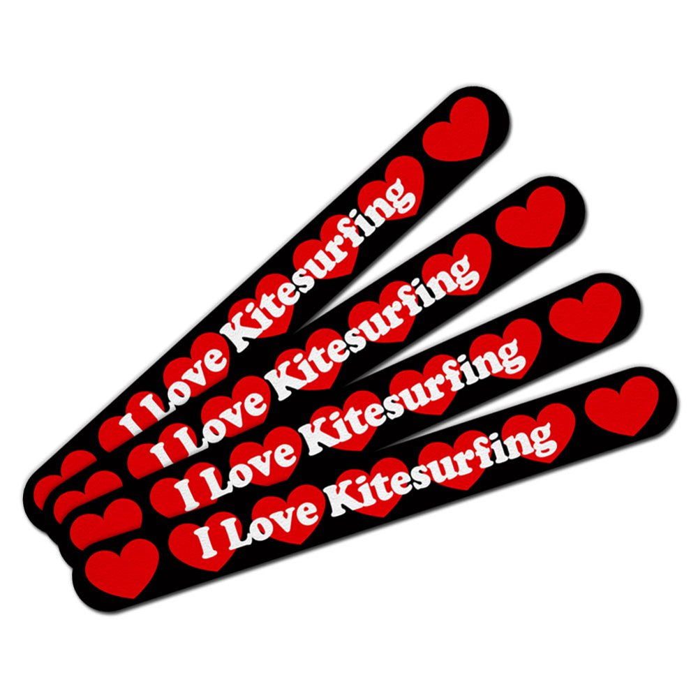 I Love Kitesurfing Double-Sided Nail File Emery Board Set 4 Pack