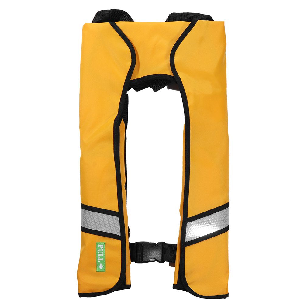 Automatic Inflatable Life Jacket with Reflectors, Safety Adult Life Jacket PFD Survival Buoyancy Life Vest for Boating Fishing Sailing Kayaking Surfing Paddling Swimming (Max Waist Size: 50'')