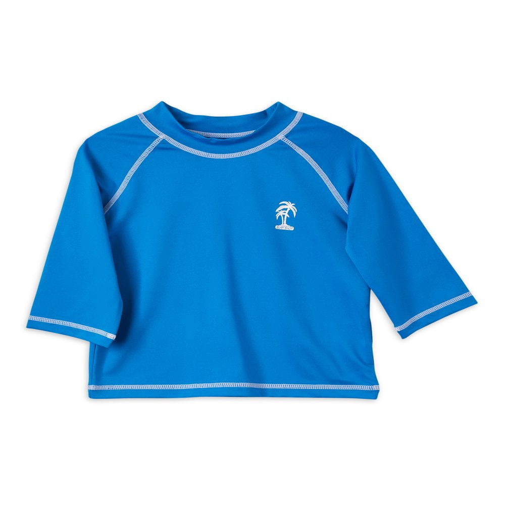 Ixtreme Boys Solid Rash Guard Swim Top with Long Sleeves, Sizes 4-18