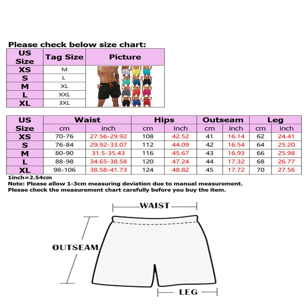 Mens Swim Shorts Trunks Pants Board Shorts Boardshorts Swimwear Swimsuit Beachwear Casual Surfing Swimming Bathing Suit Quick Dry Summer Dark Blue S