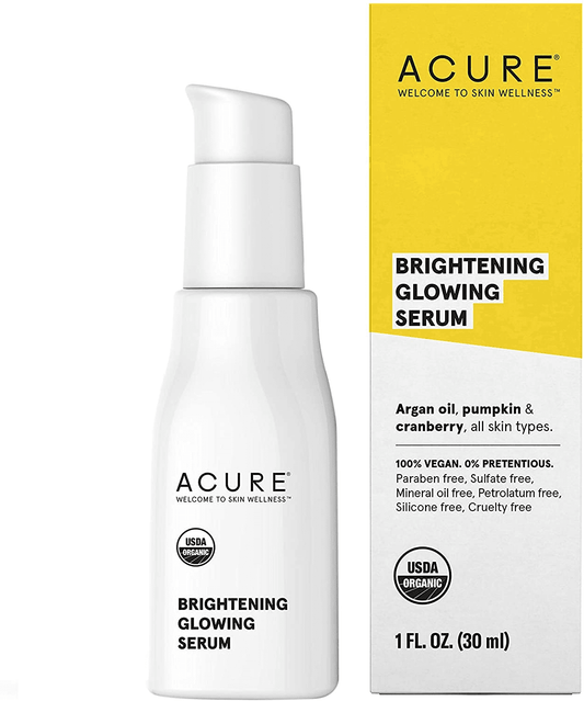 Acure Brightening Glowing Serum - Argan Oil, Pumpkin & Cranberry (30 mL)