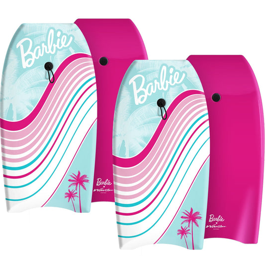 Barbie? Signature 36in Bodyboard by Wavestorm 2-Pack | Graphic Top Deck with High Density Slick Bottom | for Kids and Adults | Foam Construction | Basic Leash Included