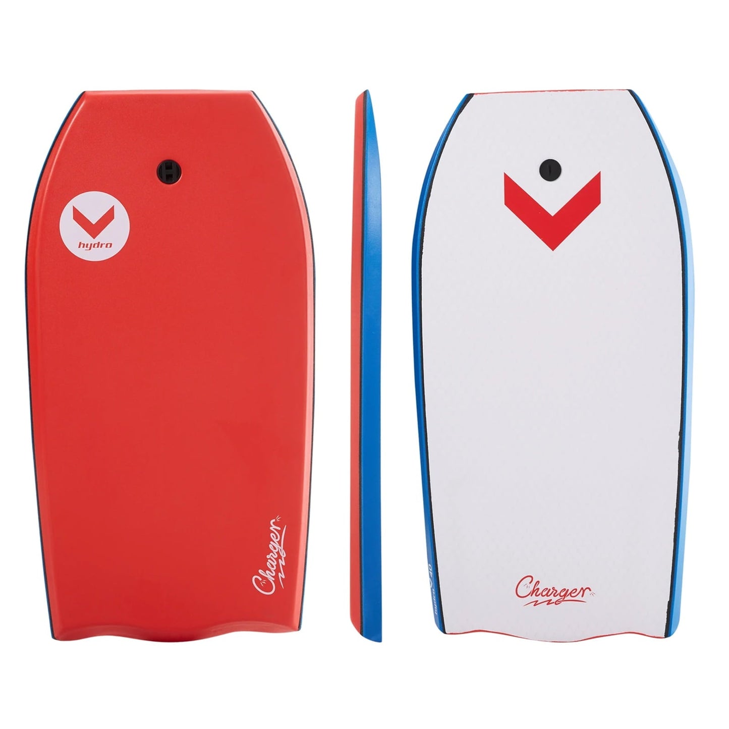 Hydro Charger 42 EPS Bodyboard with leash - Red deck/ Blue rails / White bottom