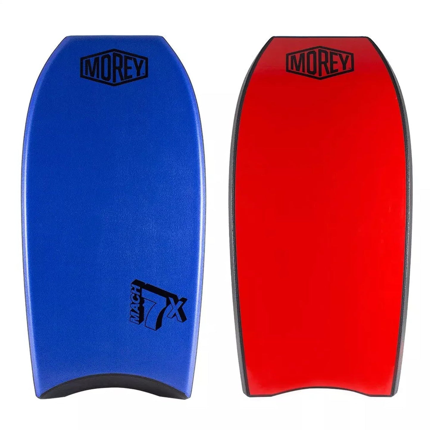 Morey Bodyboard Mach 7X 42.5 Bodyboard - Blue deck, Black rails, Red bottom