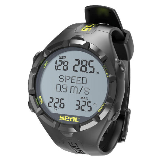 SEAC Apnea HR Wrist Dive Computer - Black/Yellow