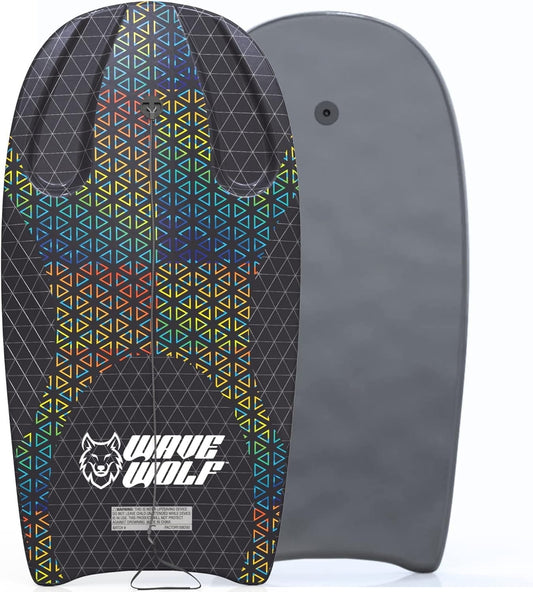 WaveWolf Moon Rider Bodyboard-41' EPS Core Beach Boogie Board with Side Grips
