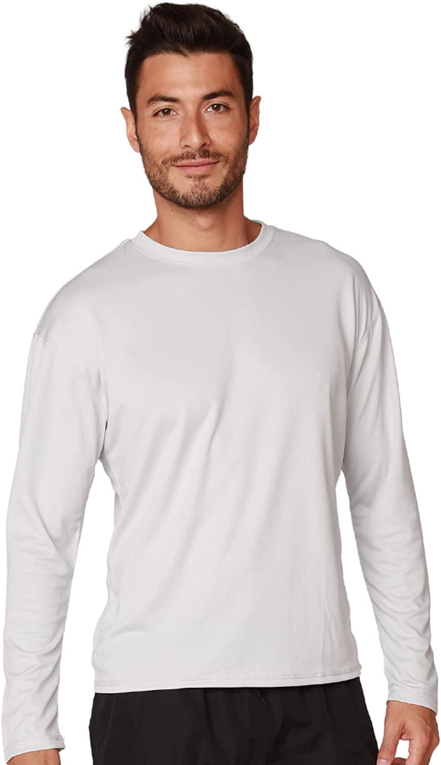 INGEAR Mens Beathable Swim Shirts Mens Sun Shirts Mens Long Sleeve Rash Guard Workout Shirts
