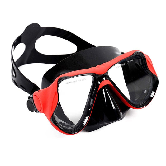 Alloet Scuba Snorkel Diving Mask Snorkeling Glass Goggles Swimming Equipment (Red)