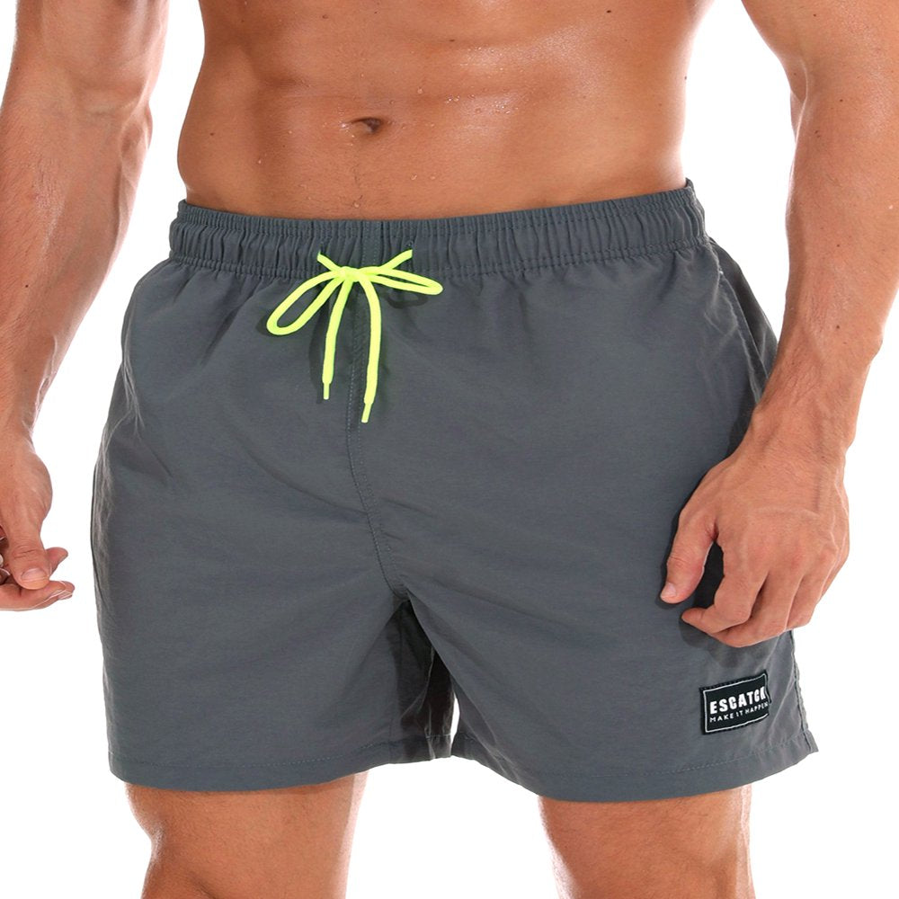 New Men Swim Trunks Shorts Pants Board Shorts Boardshorts Swimwear Swimsuit Beachwear Casual Surfing Swimming Bathing Suit Quick Dry Summer Green XS