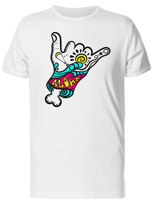 Shaka Hand Cool Surf Symbol T-Shirt Men -Image by Shutterstock, Male Small