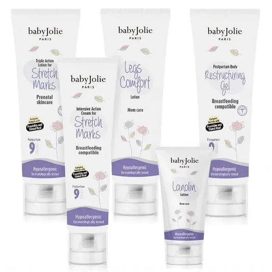 Baby Jolie - Mom Care Full Collection Set ( 2 Stretch Marks, Comfort Legs, Restructuring Gel, Lanolin)