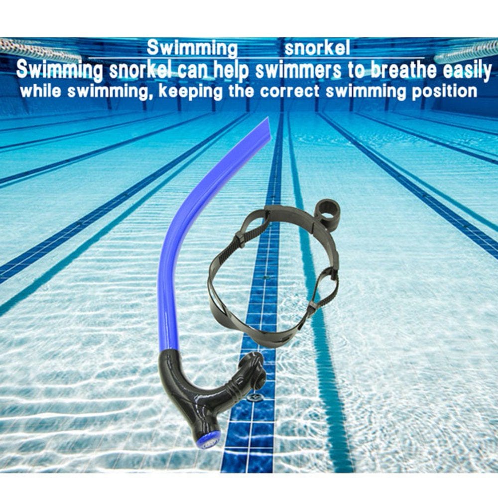Breathing Tube Silicone Swimming Front Breathing Tube Diving Training Adults Snorkel Diving Tube Swimming Scuba Diving Equipment Black