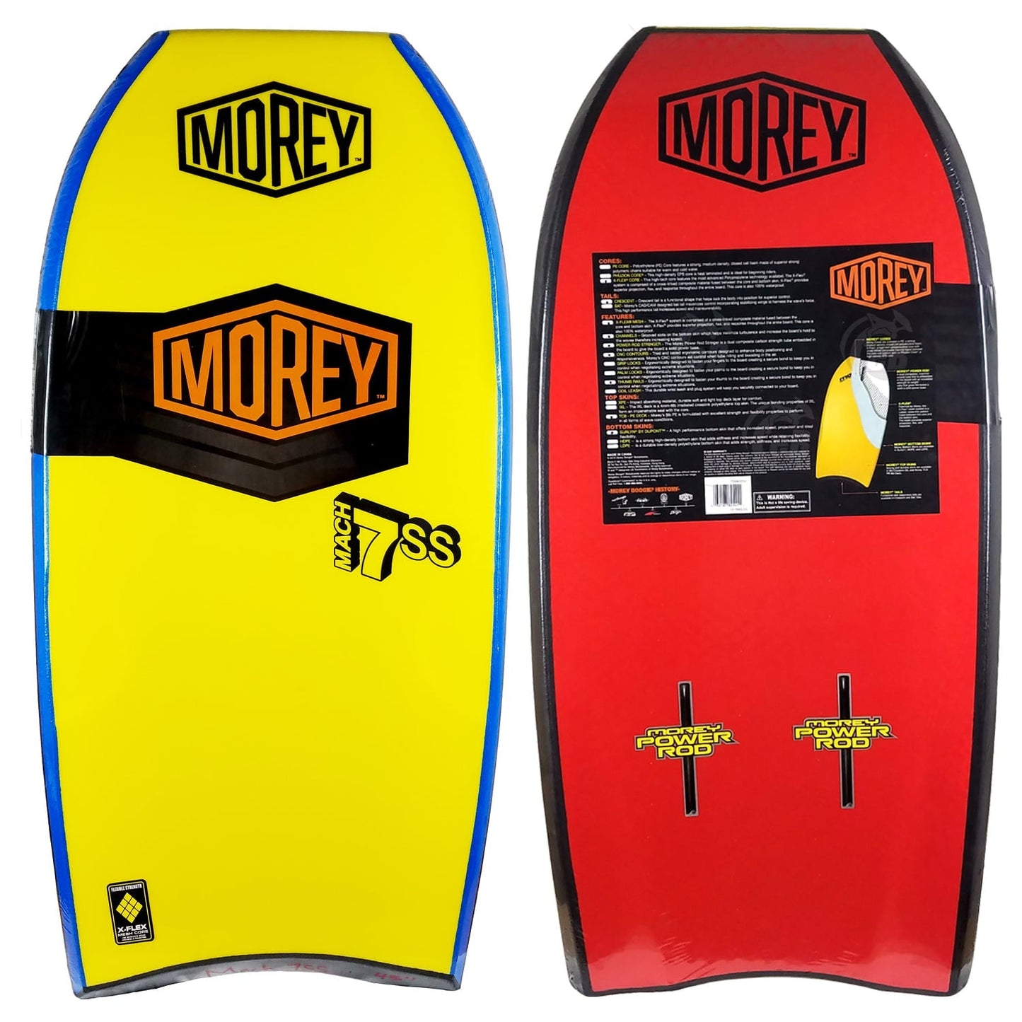 Morey Bodyboard Mach 7SS 41.5' - Yellow / Black / Orange