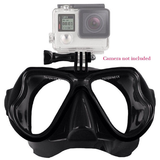 CFX Silicone Diving Mask Swimming Goggles Scuba Snorkel Mask with Tempered Glass and Camera Mount Fit for Gopro Hero7/6/5, Xiaomi1, Sjcam, Apeman, Crosstour, Victure, Campark Akaso
