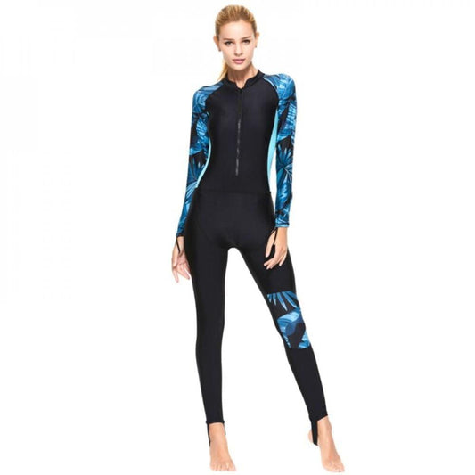 Clearance Women Wetsuit Quick Dry UV Protection Full Body One Piece Diving Suit Back Zip Long Sleeve Wetsuit for Diving Snorkeling