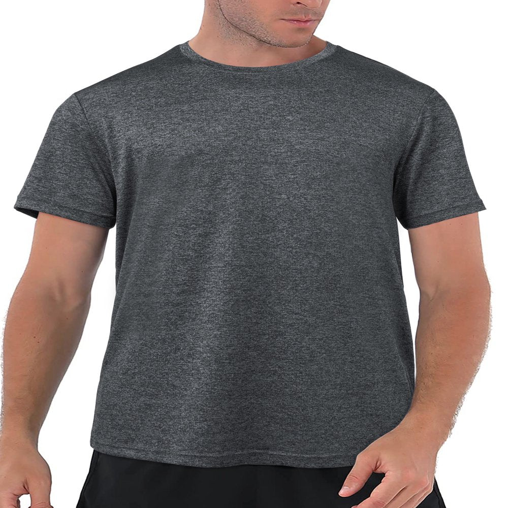 SAYFUT Mens Short Sleeve Rashguard Swimwear Quick Dry Swim Shirt Sun Tee Loose Fit Black/Blue M-3XL