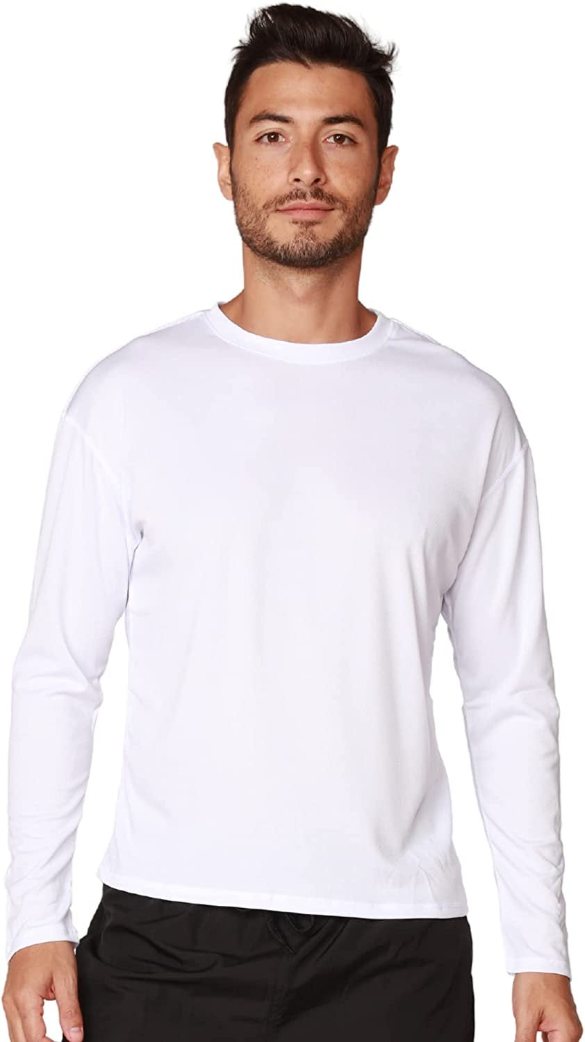 INGEAR Mens Beathable Swim Shirts Mens Sun Shirts Mens Long Sleeve Rash Guard Workout Shirts