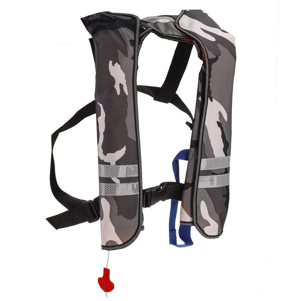 Bestgoods Automatic Inflatable Life Jacket with 4 Reflectors, Safety Adult Life Jacket, CCS Certificate, Suitable for Sailing, Boating, Fishing, Swimming and Surfing (Max Waist Size: 52'')